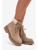 Dámské trapery na šněrování béžové Norena Dámské trapery na šněrování béžové Norena