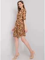 Dámské šaty DHJ SK 11332.67P Hnědé mix barev - FPrice