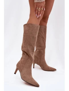 Kozačky na podpatku model 221903 Step in style