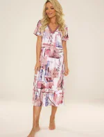 Košile De Lafense 776 Violet kr/r M-2XL