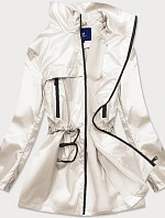 Tenká dámská bunda v perlové barvě se stojáčkem (AG5-017)