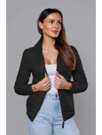 Černá dámská prošívaná bunda s kapucí model 18044793 - S'WEST