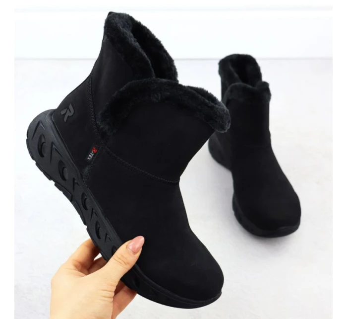 Dámské nepromokavé sněhule s kožíškem model 21906050 černé - Rieker