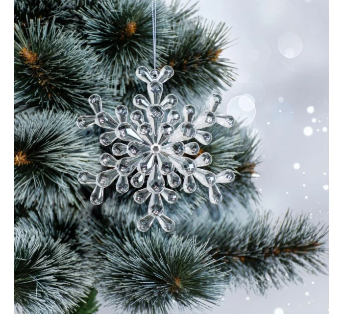 Závěsná dekorace sněhové vločky 12x12 CM MODEL 2