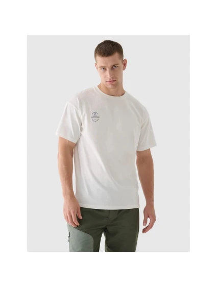 Oversize hladké unisex tričko 4F 4FRAW24TTSHU2672-12S Oversize hladké unisex tričko 4F 4FRAW24TTSHU2672-12S