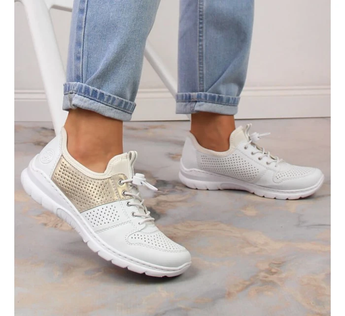 Pohodlná polobotka W model 22033528 bílá - Rieker