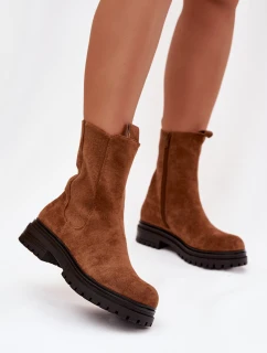 Dámské chelsea boty na zip Camel Julienne