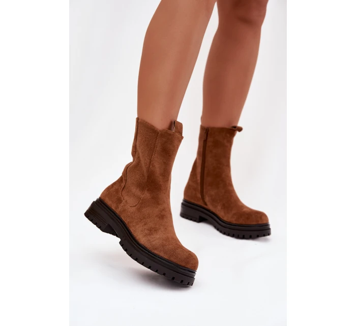 Dámské boty na zip Camel model 21758928 - Boto