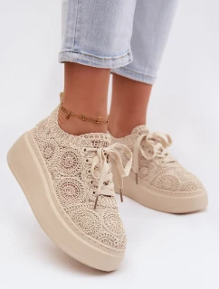 dámské tenisky na platformě Béžové model 21937684 - Boto