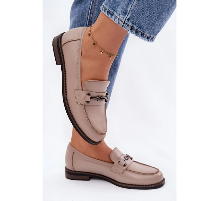 Dámské kožené  Béžové model 22100052 - VINCEZA