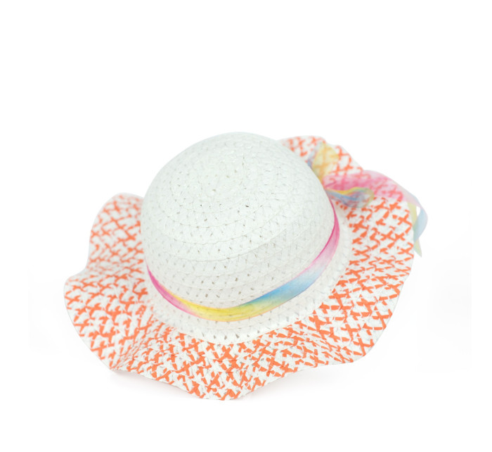 Dívčí klobouk Art Of Polo cz21244-1 White/Orange