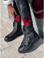 Dámské vázané kozačky CITYSTRY s hrubou podrážkou černé FashionStreet ZY0539