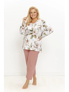 Pyžamo Taro 3652 Denisa, dlouhé rukávy, velikosti 2XL–4XL, Z26