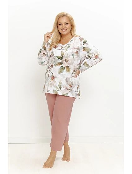 Pyžamo Taro 3652 Denisa, dlouhé rukávy, velikosti 2XL–4XL, Z26