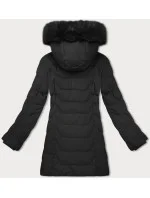 Černá dámská bunda s kapucí model 21247064 - J.STYLE Černá dámská bunda s kapucí model 21247064 - J.STYLE