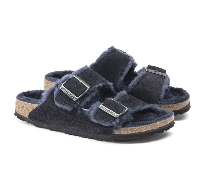 Arizona VL Midnight zateplené žabky semišová kůže úzké model 20701475 - Birkenstock