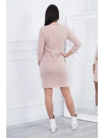 Klasické šaty tmavě pudrově růžové