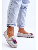 Semišové Mokasíny S Mašlí A šedá model 21616685 - Boto Semišové Mokasíny S Mašlí A šedá model 21616685 - Boto