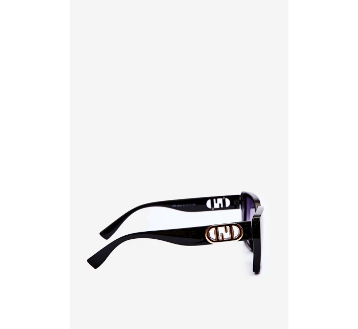 Dámské sluneční brýle s ozdobným prvkem UV400 Černé