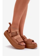 Dámské sandály na platformě se suchým zipem Camel Nitepira Dámské sandály na platformě se suchým zipem Camel Nitepira