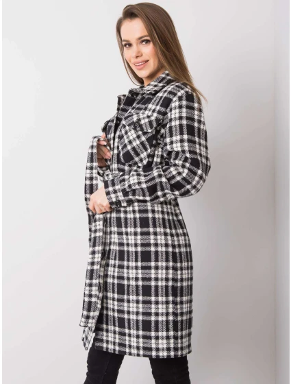 Dámský kabát LK EN černobílý model 14842295 - FPrice Dámský kabát LK EN černobílý model 14842295 - FPrice