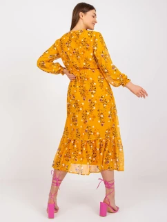 Sukienka RO SK  ciemny żółty model 21110860 - FPrice