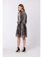 S337 Šifonové šaty s vázaným výstřihem - model 2 S337 Šifonové šaty s vázaným výstřihem - model 2