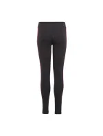 Dámské legíny 3-stripes Jr IC3627 Černá s růžovou - Adidas