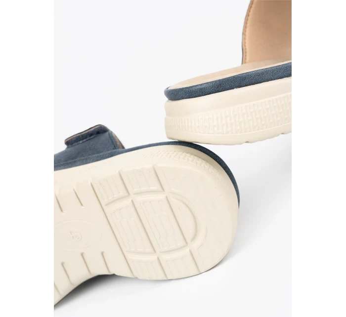 Trendy dámské Jasnobeżowy  nazouváky platforma