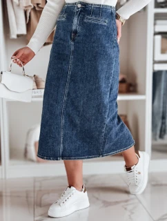 Džínová midi sukně s rozparkem VISTANO modrá FashionStreet CY0485