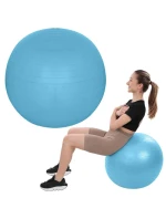 GYMNASTICKÝ MÍČ PRO FITNESS 65CM PROTI PRASKNUTÍ MODRÝ