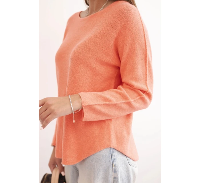 Dámský svetr z viskózy s dlouhým rukávem a kulatým výstřihem model 21441536 - K-Fashion Dámský svetr z viskózy s dlouhým rukávem a kulatým výstřihem model 21441536 - K-Fashion