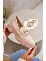 Dámské Mokasíny S Dekorací Eko Kůže Béžové model 21670524 - Boto Dámské Mokasíny S Dekorací Eko Kůže Béžové model 21670524 - Boto