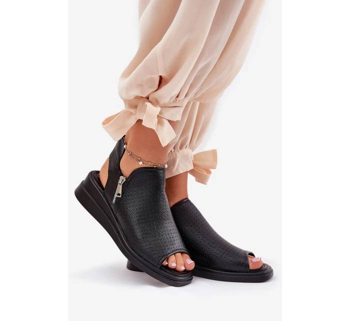 Dámské Sandály Na Klínu Černé Mevinette Dámské Sandály Na Klínu Černé Mevinette