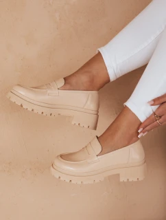 Dámské mokasíny na platformě TORINO beige FashionStreet ZY0777