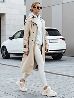 FashionStreet dámský světle béžový dvouřadový trenčkot TY5353