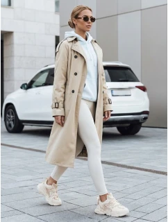 FashionStreet dámský světle béžový dvouřadový trenčkot TY5353