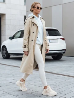 FashionStreet dámský světle béžový dvouřadový trenčkot TY5353