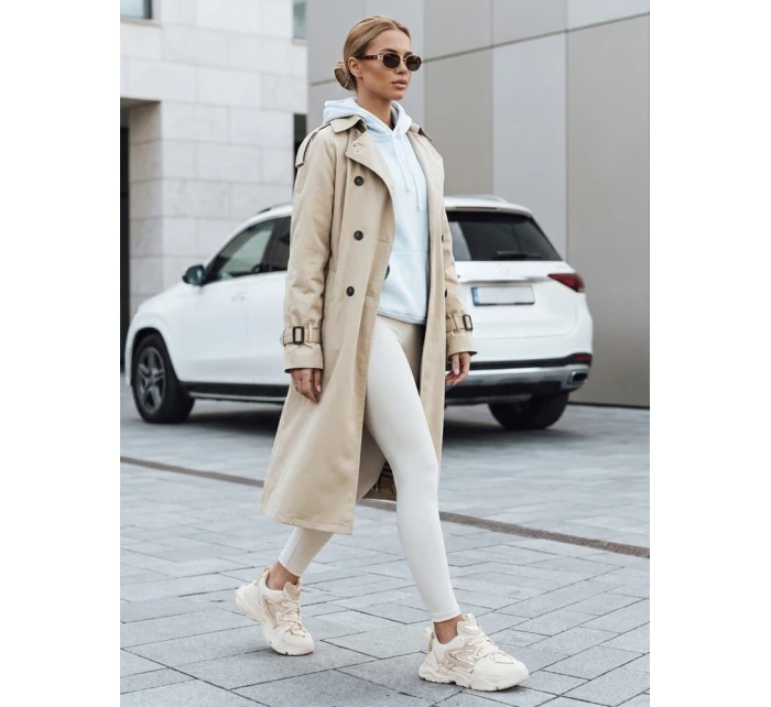 FashionStreet dámský světle béžový dvouřadový trenčkot TY5353