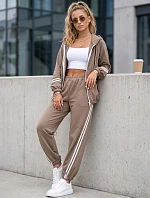 Dámská tepláková souprava s kapucí a pruhy Fango FashionStreet AY1217