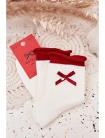 model 21786644 vánoční punčochy s mašlí Bílá - Aura.via