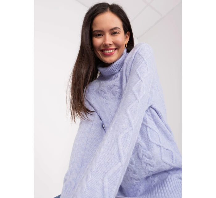 Sweter AT SW jasny fioletowy model 19034243 - FPrice Sweter AT SW jasny fioletowy model 19034243 - FPrice