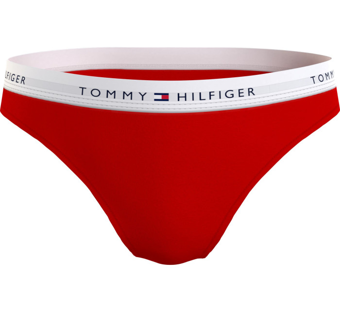Dámské kalhotky CURVE TOMMY ICONS LOGO WAISTBAND BRIEFS UW0UW04018XLG červená - Tommy Hilfiger