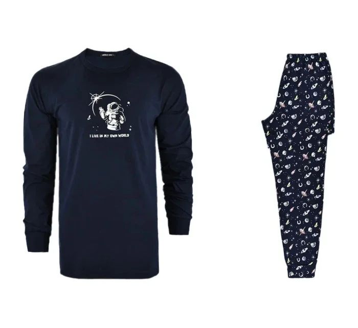 Pánská noční košile 15645 - 180 - Modrá - Vamp Pánská noční košile 15645 - 180 - Modrá - Vamp