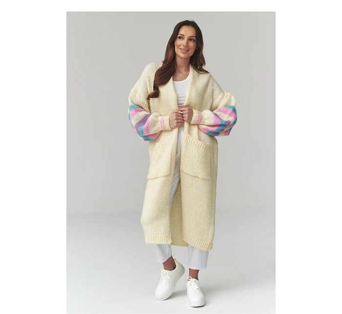 Svetr na zapínání  model 226868 Makadamia