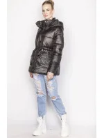Černá dámská péřová bunda (ag6-26) Černá dámská péřová bunda (ag6-26)