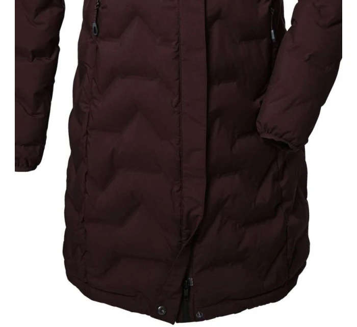 Dámská prošívaná bunda Killtec KOW 9 zimní nepromokavá bunda s kapucí dlouhá bordó (41806/447)