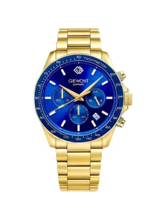 Pánské hodinky Giewont Chronograph Sapphire Gold Blue GW3520-B5