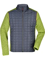 JN Pánská pletená hybridní bunda 02.0 kiwi melange/anthracite melange model 22489342 - Daiber