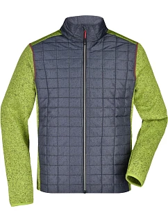 JN Pánská pletená hybridní bunda 02.0 kiwi melange/anthracite melange model 22489342 - Daiber